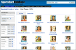 Easily search and find over 200,000 sports cards. Search by player, set, or just type in some keywords.