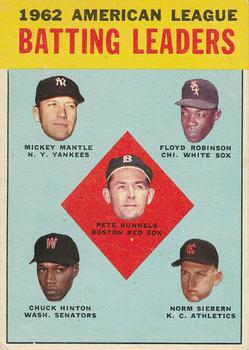 AL Batting Leaders-  Pete Runnels / Mickey Mantle / Floyd Robinson / Norm Siebern / Chuck Hinton