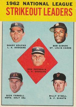 NL Strikeout Leaders - Sandy Koufax / Bob Gibson / Don Drysdale / Billy O'Dell / Dick Farrell