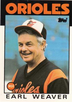 Earl Weaver MG/ (Checklist back)