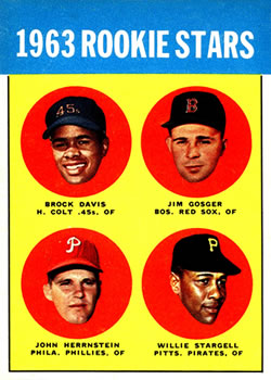 Rookie Stars - Willie Stargell / Brock Davis  / Jim Gosger / John Herrnstein