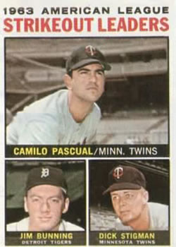 AL Strikeout Leaders - Camilo Pascual / Jim Bunning / Dick Stigman