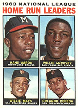 NL Home Run Leaders - Willie Mays / Hank Aaron / Orlando Cepeda / Willie McCovey