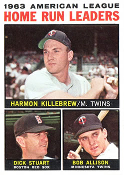 AL Home Run Leaders - Bob Allison / Dick Stuart / Harmon Killebrew