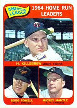 AL Home Run Leaders - Mickey Mantle / Boog Powell / Harmon Killebrew