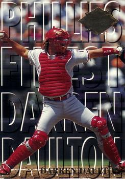 Darren Daulton/ (About to throw down/ to second ba