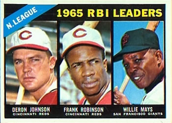 NL RBI Leaders - Deron Johnson / Frank Robinson / Willie Mays