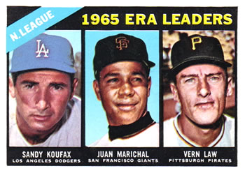 NL ERA Leaders - Sandy Koufax / Juan Marichal / Vern Law LL