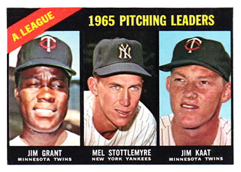 AL Pitching Leaders - Jim Grant / Mel Stottlemyre / Jim Kaat