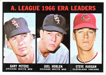 AL ERA Leaders - Steve Hargan / Gary Peters / Joel Horlen