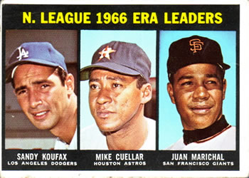 NL ERA Leaders - Sandy Koufax / Mike Cuellar / Juan Marichal