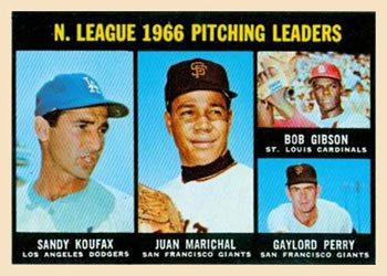 NL Pitching Leaders - Sandy Koufax / Gaylord Perry / Juan Marichal / Bob Gibson