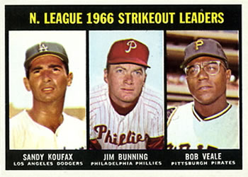 NL Strikeout Leaders - Jim Bunning / Bob Veale / Sandy Koufax