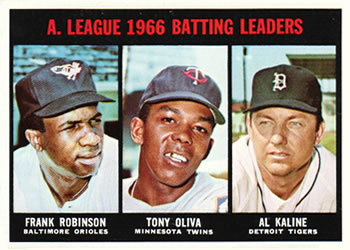 AL Batting Leaders - Tony Oliva / Frank Robinson / Al Kaline