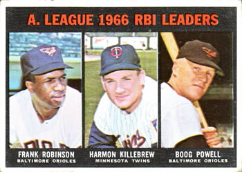 NL RBI Leaders - Harmon Killebrew / Frank Robinson / Boog Powell