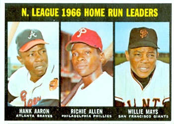 NL Home Run Leaders - Hank Aaron / Richie Allen /Willie Mays