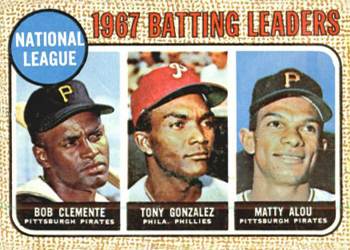 NL Batting Leaders - Tony Gonzalez / Matty Alou / Roberto Clemente