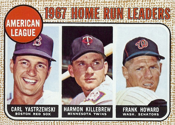 AL Home Run Leaders - Carl Yastrzemski / Harmon Killebrew / Frank Howard