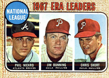 NL ERA Leaders -  Phil Niekro / Jim Bunning / Chris Short