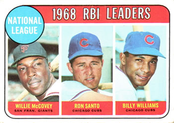 NL RBI Leaders - Ron Santo / Billy Williams / Willie McCovey