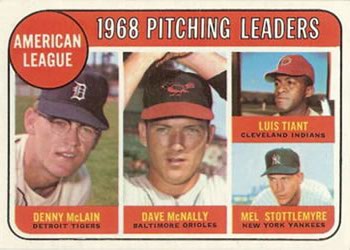 AL Pitching Leaders - Denny McLain / Dave McNally / Luis Tiant / Mel Stottlemyre