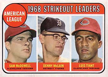 AL Strikeout Leaders - Sam McDowell / Denny McLain / Luis Tiant