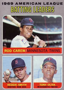 AL Batting Leaders - Rod Carew / Tony Oliva / Reggie Smith