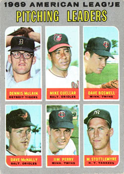 AL Pitching Leaders - Denny McLain / Mike Cuellar / Dave Boswell / Dave McNally / Jim Perry / Mel Stottlemyre