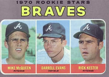 Braves Rookie Stars - Darrell Evans / Mike McQueen / Rick Kester