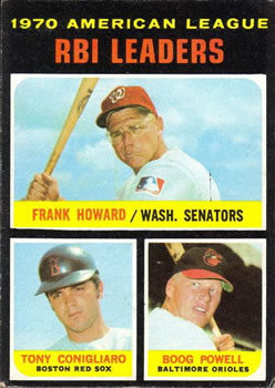 AL RBI Leaders - Frank Howard / Tony Conigliaro / Boog Powell