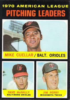 AL Pitching Leaders - Mike Cuellar / Dave McNally / Jim Perry