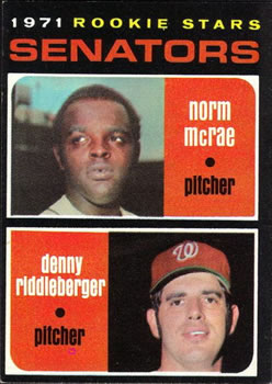 Senators Rookies - Norm McRae / Denny Riddleberger