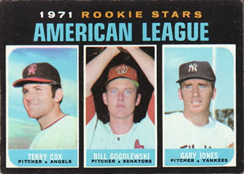 AL Rookie Pitchers - Terry Cox / Bill Gogolewski / Gary Jones