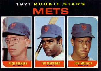 Mets Rookies - Rich Folkers / Ted Martinez / Jon Matlack