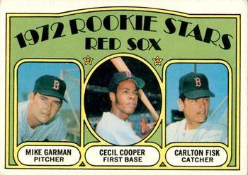 Red Sox Rookies - Carlton Fisk / Cecil Cooper / Mike Garman