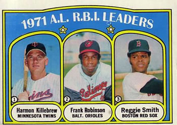 AL RBI Leaders - Reggie Smith / Frank Robinson / Harmon Killebrew