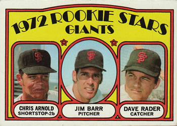 Giants Rookies - Chris Arnold / Jim Barr / Dave Rader