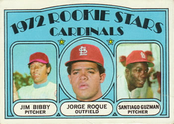 Cardinals Rookies - Jim Bibby / Jorge Roque / Santiago Guzman