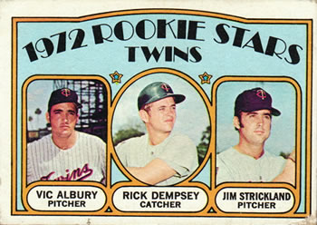 Twins Rookies - Vic Albury / Rick Dempsey / Jim Strickland