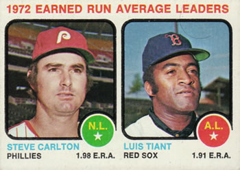 ERA Leaders - Steve Carlton / Luis Tiant