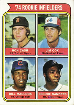 Rookie Infielders - Bill Madlock / Reggie Sanders / Jim Cox / Ron Cash