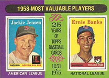 1958 MVP's - Jackie Jensen / Ernie Banks