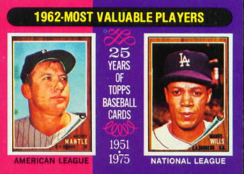 1962 MVP's - Maury Wills / Mickey Mantle