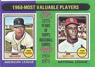 1968 MVP's - Denny McLain / Bob Gibson