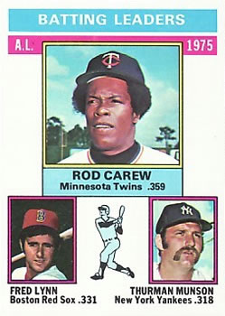 AL Batting Leaders - Fred Lynn / Thurman Munson / Rod Carew