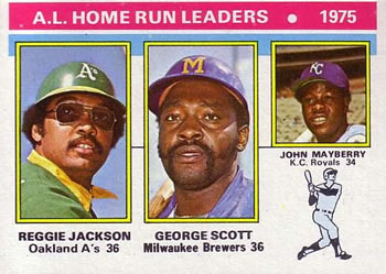 AL Home Run Leaders - Reggie Jackson / John Mayberry / George Scott