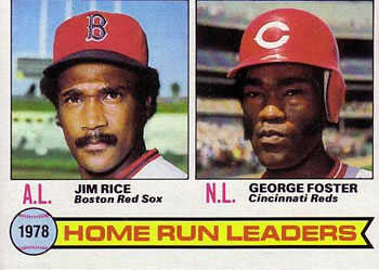 Home Run Leaders - Jim Rice/ George Foster