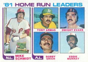Home Run Leaders - Dwight Evans / Bobby Grich / Tony Armas / Mike Schmidt / Eddie Murray