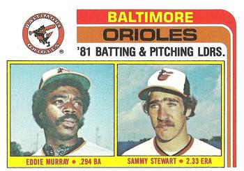 Orioles TL - Eddie Murray/Sammy Stewart