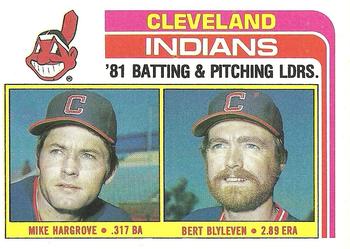 Indians TL - Mike Hargrove/Bert Blyleven